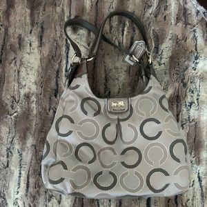 Gray/Teal Coach Bag